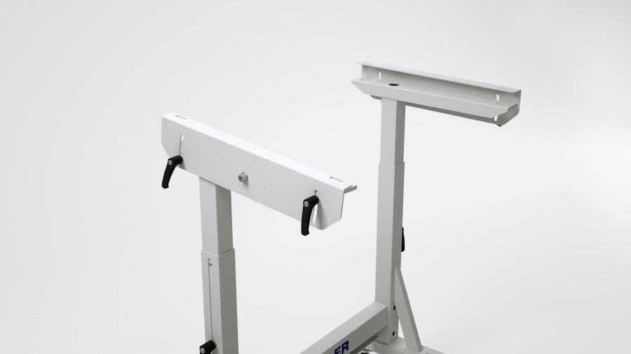 Alternative mit Handkurbel KES-2100 – neigbare Tischplattenauflage